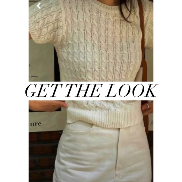 Vintage Cap Sleeve V-Neck Sweater - Picture 2 of 8